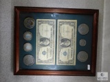 Framed Dollar and Half Dollar Collection
