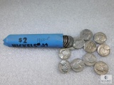 1955 Roll (40) Jefferson Nickels