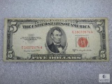 1953 B $5.00 US Note Red Seal