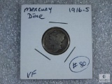 1916-S Mercury Dime - VF