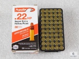 50 Rounds Aguila .22 Long Rifle Ammo. 38 Grain Hollow Point High Velocity.