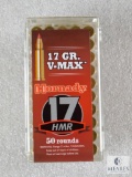 50 Rounds Hornady .17 HMR Ammo 17 Grain V-Max