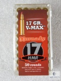 50 Rounds Hornady .17 HMR Ammo 17 Grain V-Max