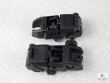 New Front and Rear Flip up AR15 Rifle Sights Fully Adjustable