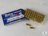 50 Rounds Fiocchi 9mm Luger Ammo 115 Grain FMJ 1200 FPS