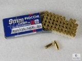 50 Rounds Fiocchi 9mm Luger Ammo 115 Grain FMJ 1200 FPS