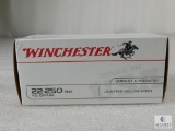 40 Rounds Winchester 22-250 Ammo. 45 Grain Jacketed Hollow Point.