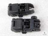 New Front And Rear Flip Up AR15 Rifle Sights Fully Adjustable.