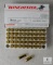 50 Rounds Winchester 9mm Ammo. 115 Grain FMJ