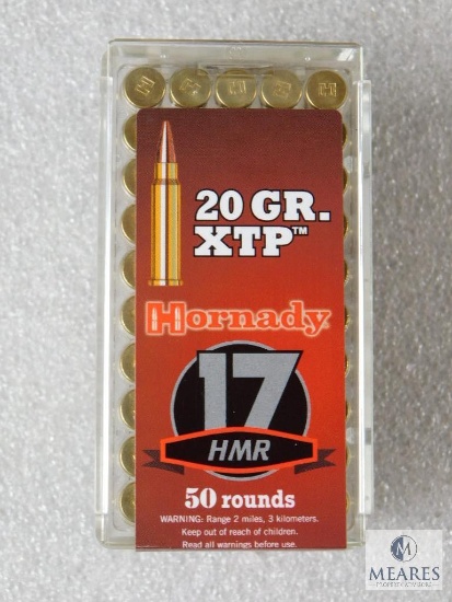 50 Rounds Hornady 17 HMR Ammo. 20 Grain XTP