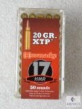 50 Rounds Hornady 17 HMR Ammo. 20 Grain XTP