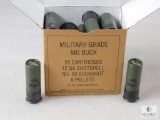 25 Rounds Winchester Military Grade .12 Gauge Buckshot. 2 3/4