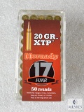 50 Rounds Hornady 17 HMR Ammo. 20 Grain XTP