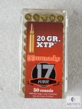 50 Rounds Hornady 17 HMR Ammo. 20 Grain XTP