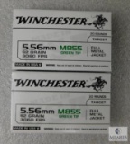 40 Rounds Winchester 5.56 Ammo. M855 62 Grain Green Tip 3060FPS