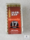 50 Rounds Hornady 17 HMR Ammo. 20 Grain XTP