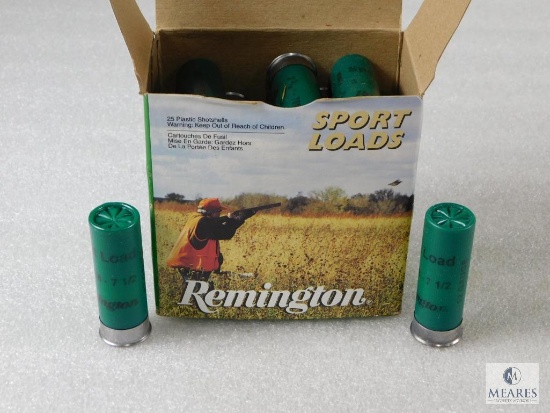 25 Rounds Remington 12 Gauge 2-3/4" 1-1/8 oz 7-1/2 Shot Shotgun Shells