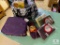 Large Lot of Body Pillow Covers,. Gloves, Jewelry Box in Storage Bag