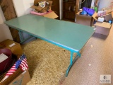 Vintage Green Six-Foot Folding Table