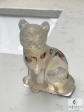 Handpainted Fenton Cat