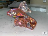 2002 Glass Messenger Colorful Signed Fenton Fish