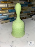 Green Glass Marked Fenton Bell