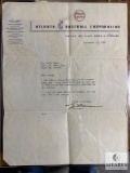 1944 Letter from Earl Mann, President of The Atlanta Crackers