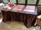 Six Foot Wooden Folding Table with Table Skirts