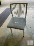 White Modern Occasional Chair with Padded Seat