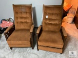 Set of Two Vintage Reclining Chairs