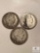 Mixed Lot of Three Barber Half Dollars