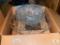 Large Pressed Glass Punch Bowl and Cups in Original Box