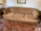 Vintage Broyhill Curved Back Sofa with Wood Accents