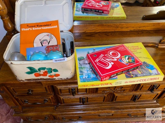 Mixed Lot of Games and Double Piggy Bank