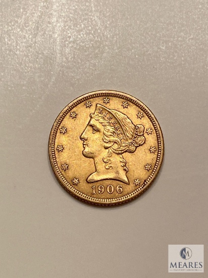 1906 Five Dollar Liberty Gold Coin