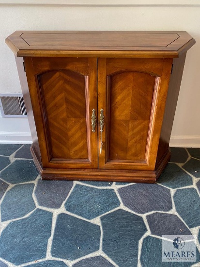Vintage Wooden Two-Door Entry Cabinet