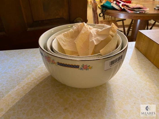 Vintage Three-piece Set of Hall's Kitchen Bowls