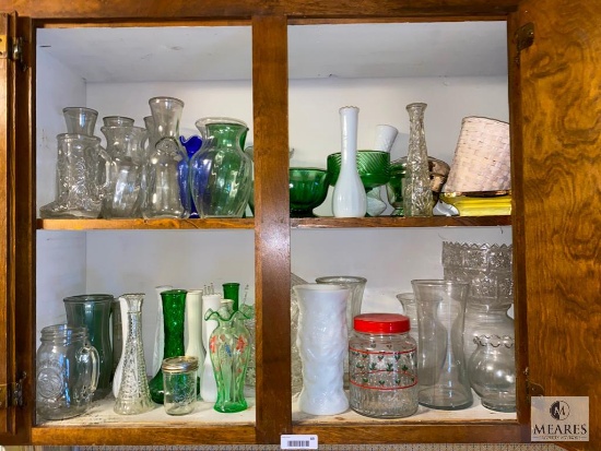 Contents of Laundry Room Cabinet - Vases and Glassware