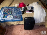 Ladies Decorative Clothing Lot and Overnight Bag