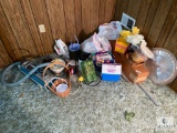 Large Lot of Mixed Items: Cooler, Vacuum, Baskets, Decorative Items