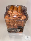 Jar of Money! Includes 23 Rolls of Washington Quarters