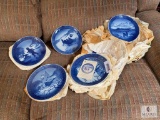 Large Lot of Blue and White Decorative Collector Plates - Many with Year Dates