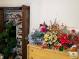Large Lot of Decorative Floral Items and Contents of the Bedroom Closets