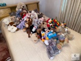 Large Lot of Stuffed Animals