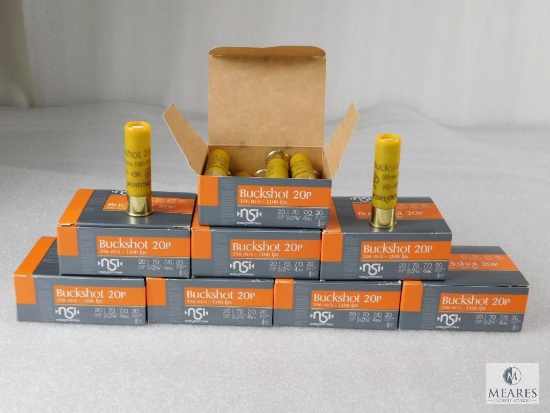 80 Rounds Nobel Sport .20 Gauge Buckshot 2 3/4" #4 Buck 1300 FPS