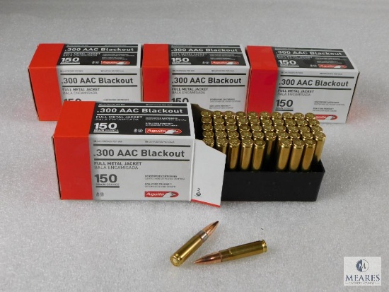 200 Rounds Aguila 300 Blackout Ammo 150 Grain FMJ