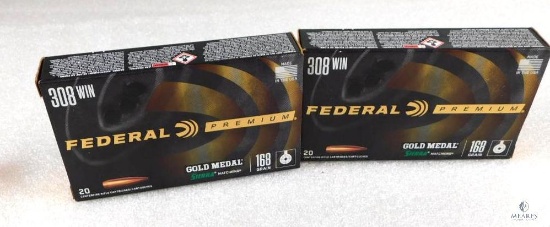 40 Rounds Federal Premium .308 Winchester Ammo. 168 Grain Sierra Gold Medal Match King
