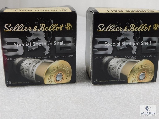 50 Rounds S&B .12 Gauge Rubber Ball Non Lethal Ammo. 2 3/4"