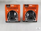 2 Pair New Walkers Pro Low Profile Folding Ear Muffs. Great For Shooting Or Sporting Events