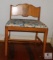 Wooden Upholstered Vanity Chair Settee